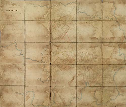 (NORTH AMERICAN LAND COMPANY.) Archive containing 9 Manuscript Documents and One Manuscript Map.